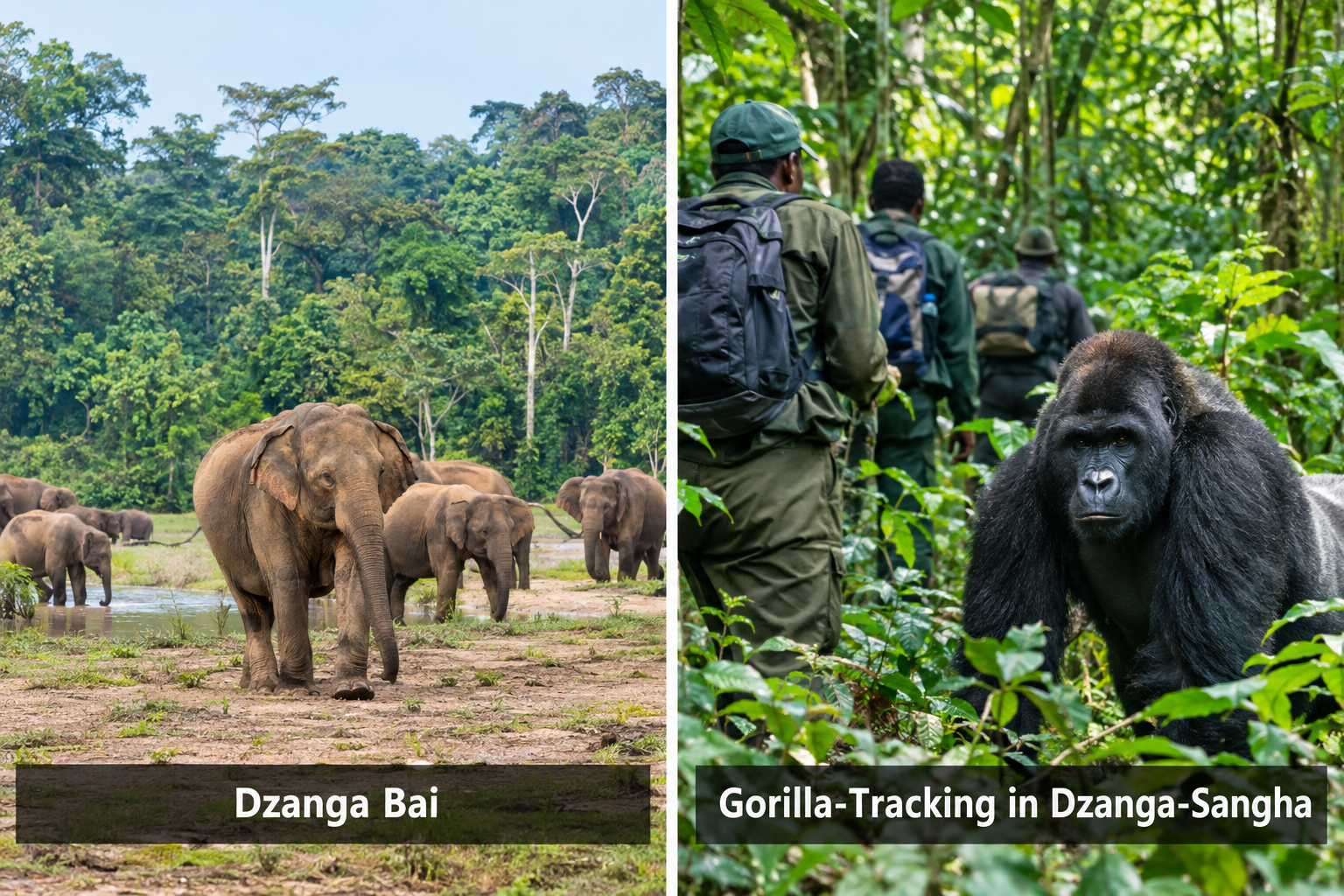Bildcollage: Was nicht zu Bangui gehört