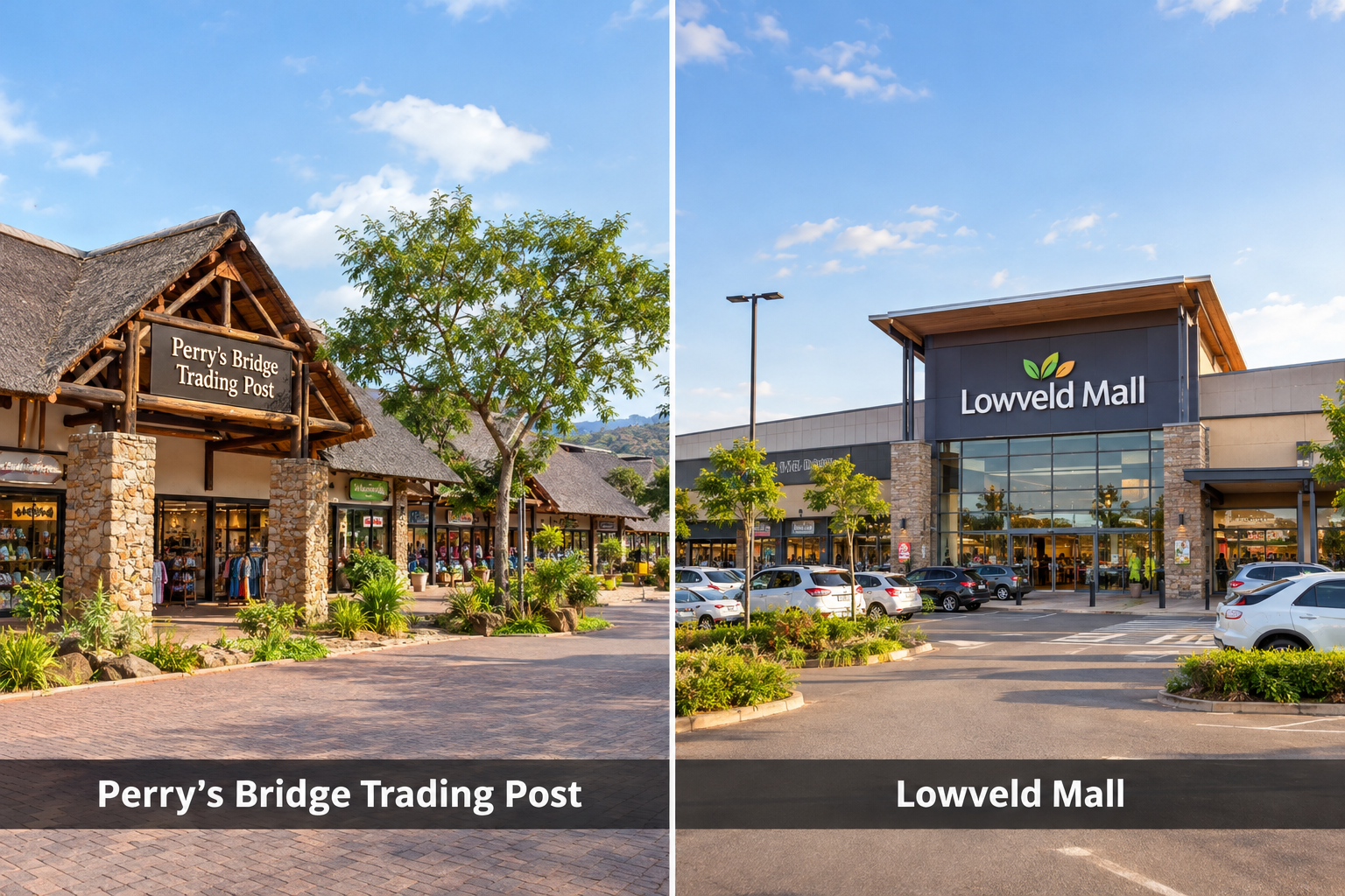 Bildcollage: Shopping und Einkaufen in Hazyview