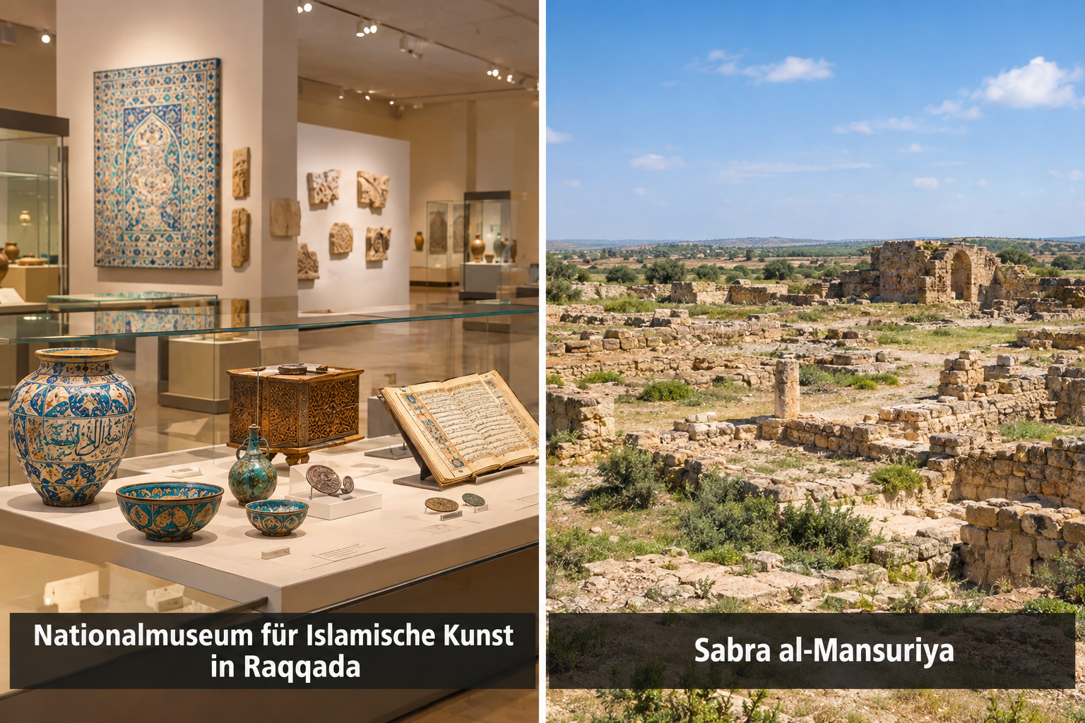 Bildcollage: Ausflüge in die Umgebung in Kairouan