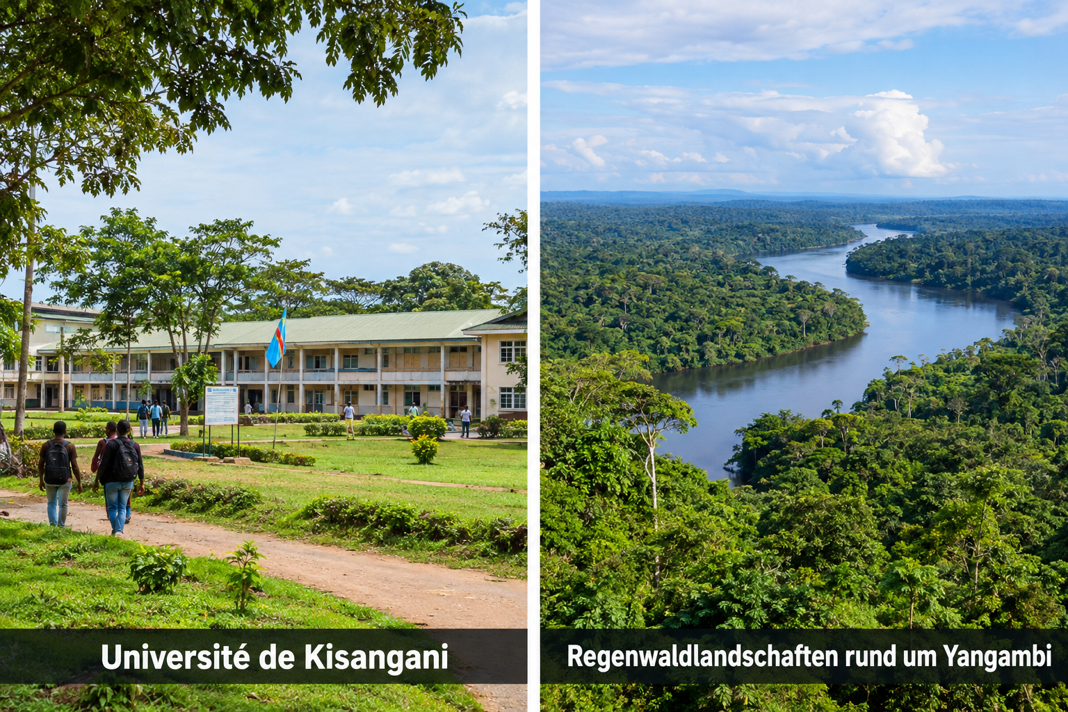 Bildcollage: Geschichte und Erinnerungskultur in Kisangani