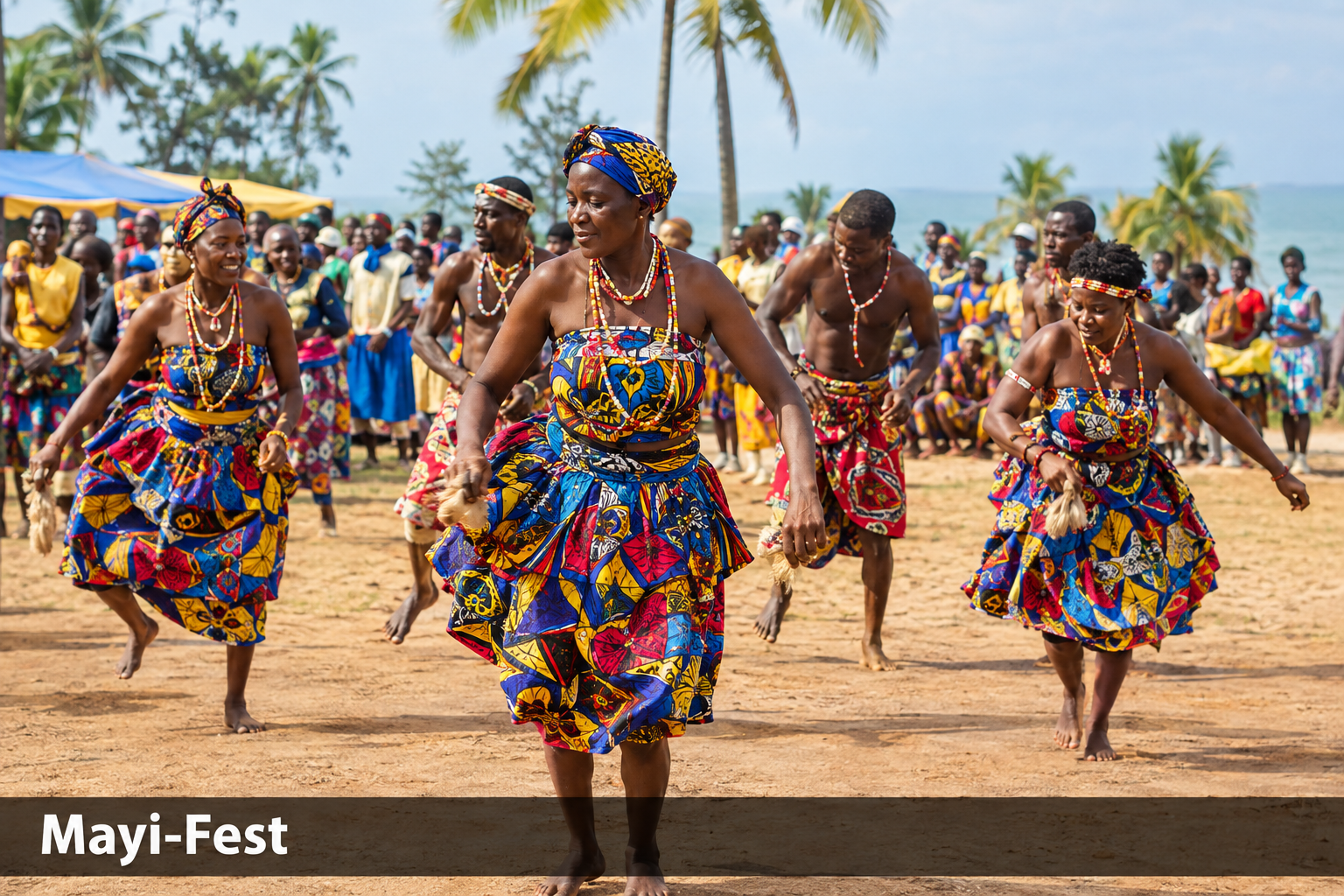 Bildcollage: Batanga-Kultur und das Mayi-Fest in Kribi