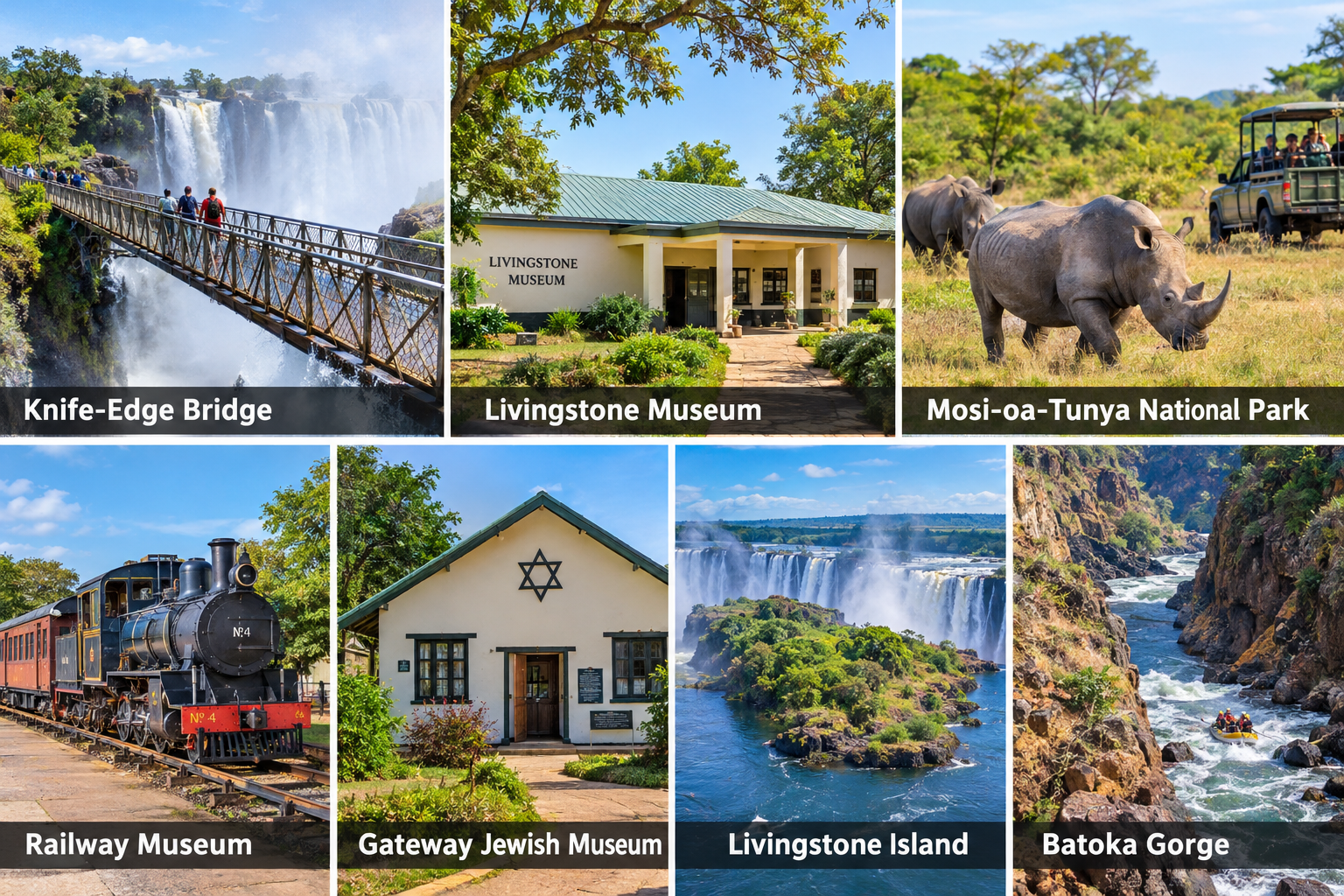 Bildcollage: Livingstone in zwei bis vier Tagen