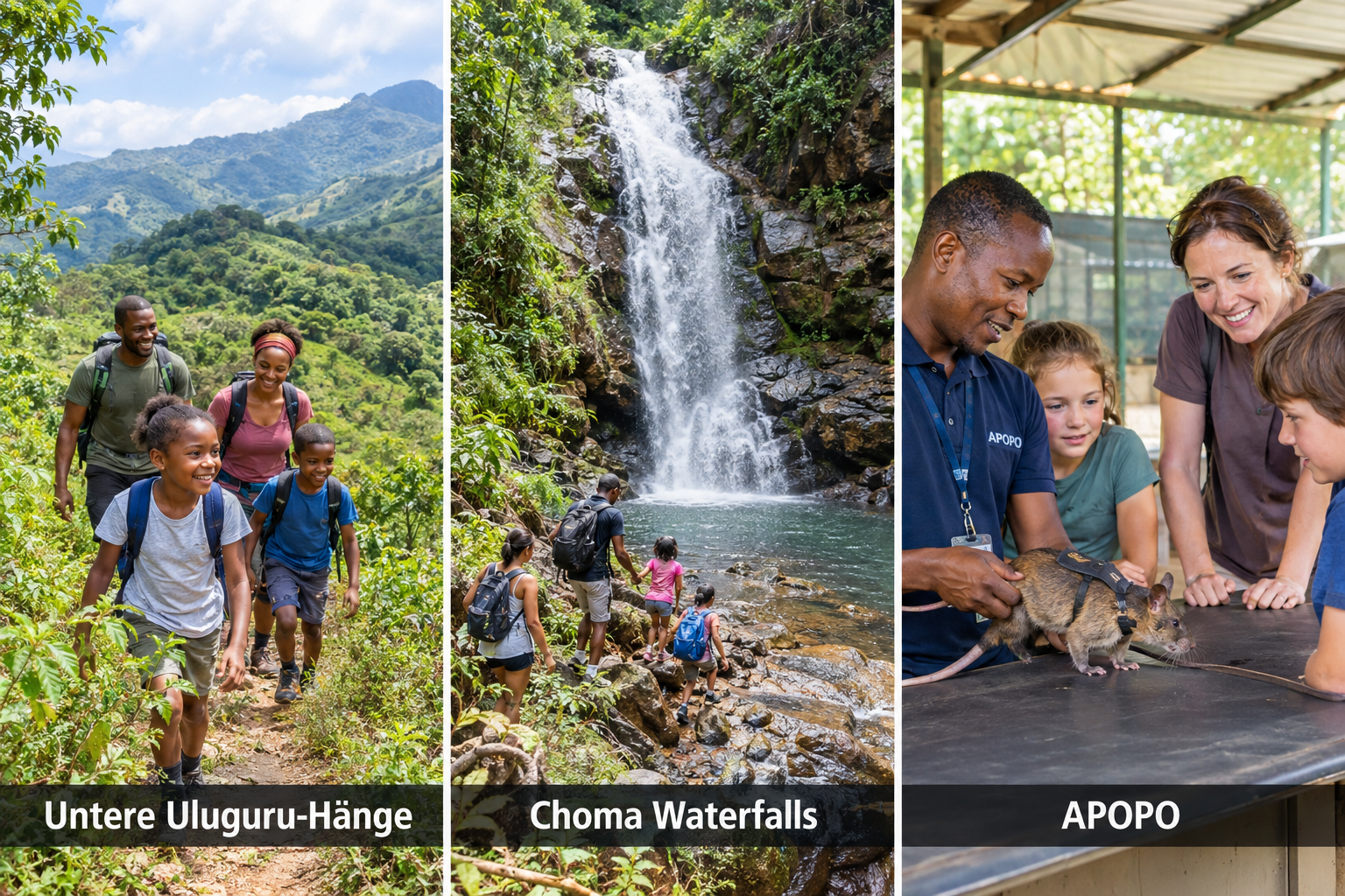 Bildcollage: Morogoro mit Kindern