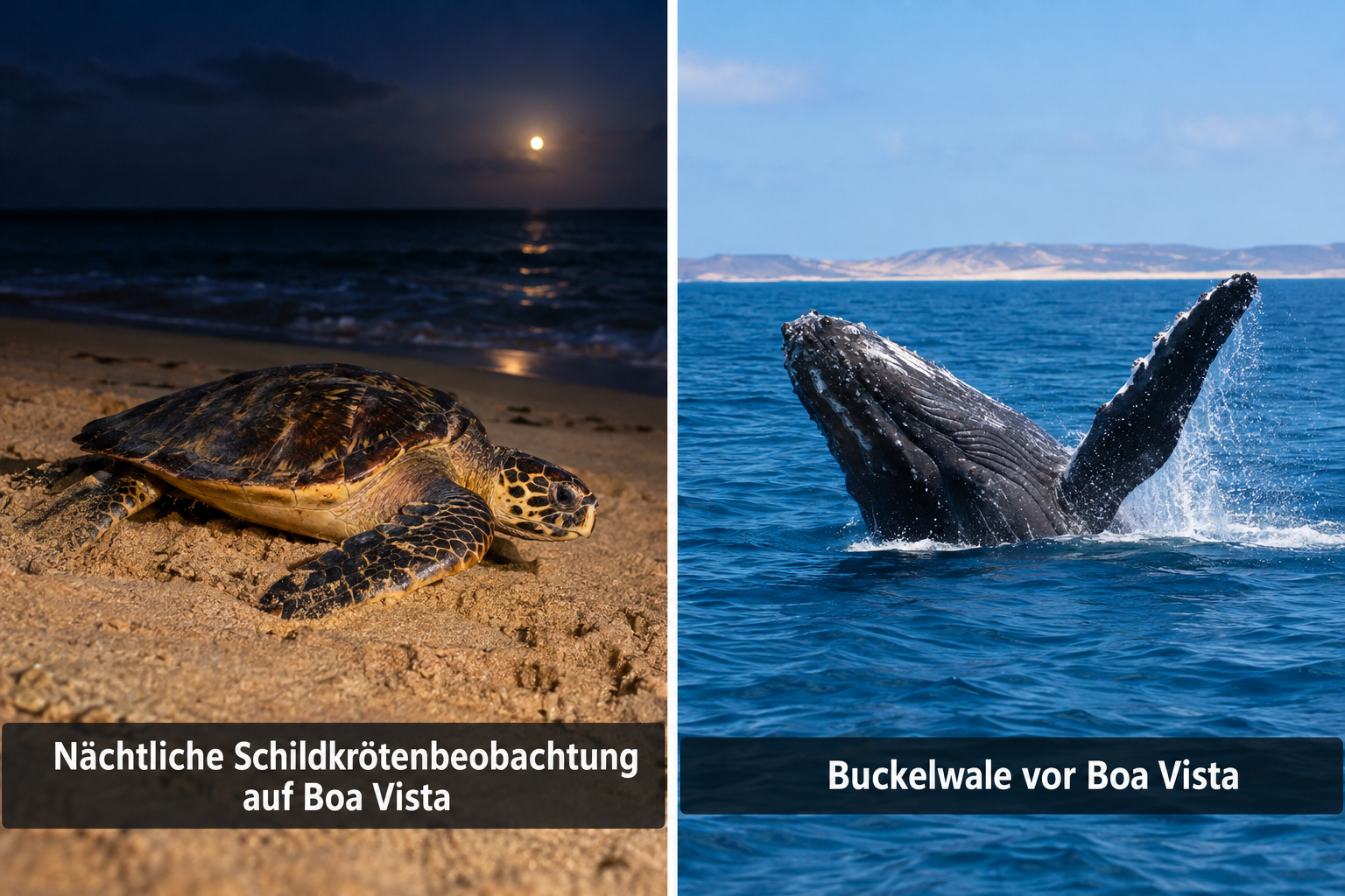 Bildcollage: Naturbeobachtung und besondere Erlebnisse in Sal Rei