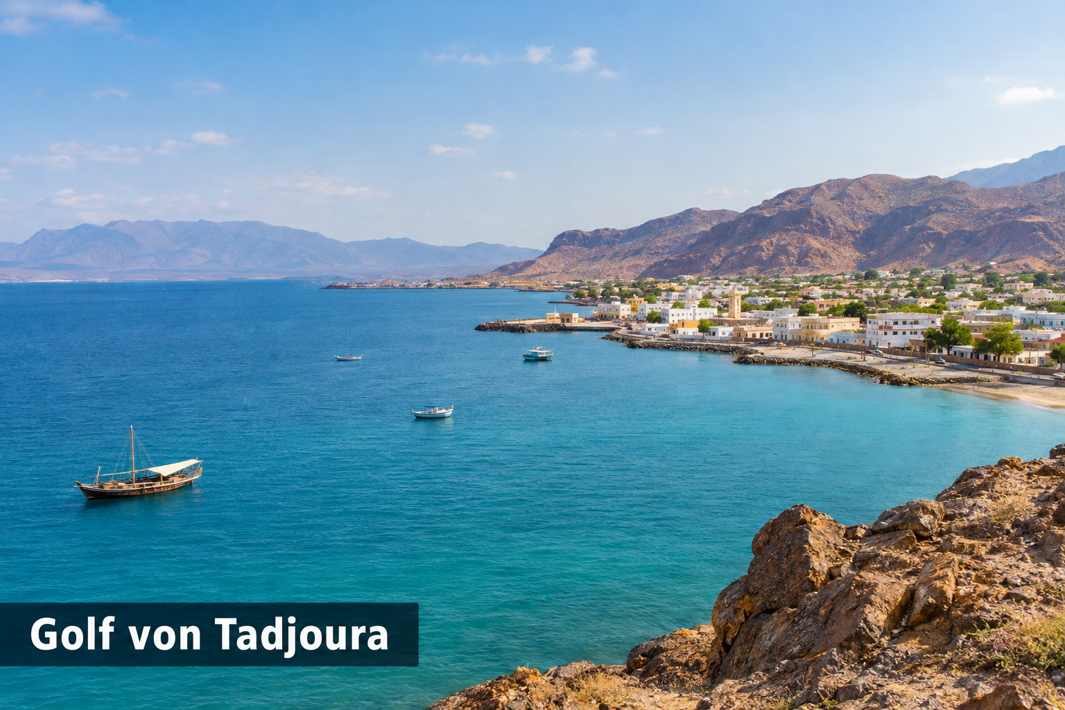 Bildcollage: Geschichte und Afar-Kultur in Tadjoura