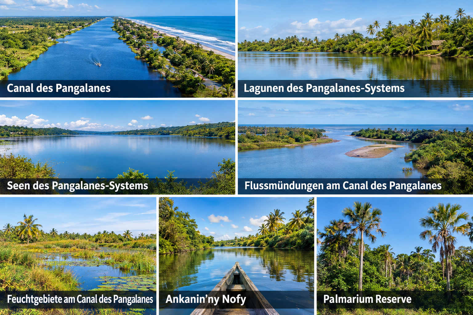Bildcollage: Canal des Pangalanes: Toamasinas besonderes Wassererlebnis