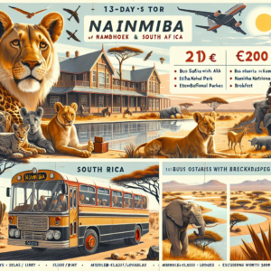 13 Tage Rundreisen Namibia und Südafrika  Windhoek bis Johannesburg mit Bussafari im Etosha Nationalpark Frühstück