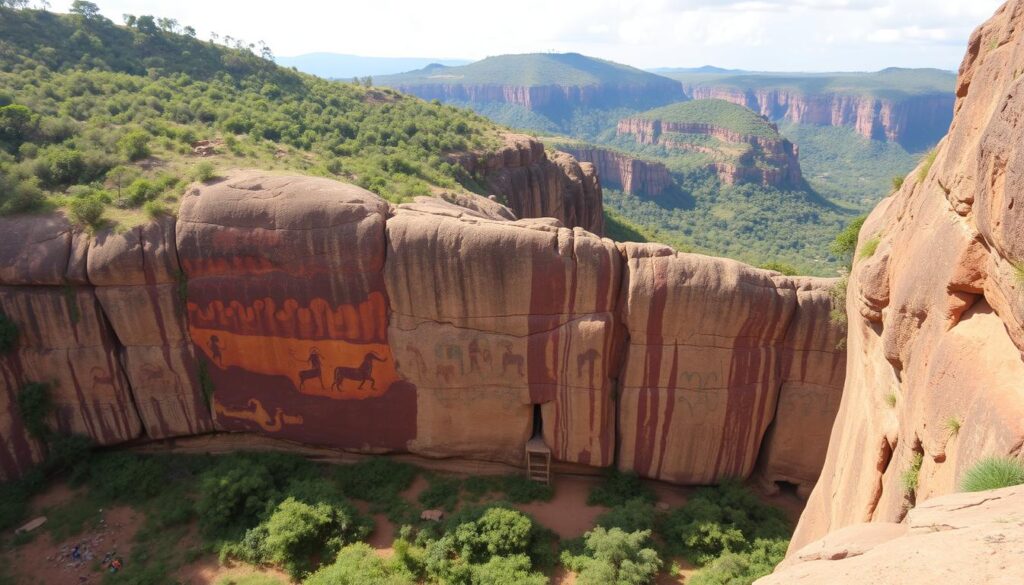 Felsmalereien in Uganda