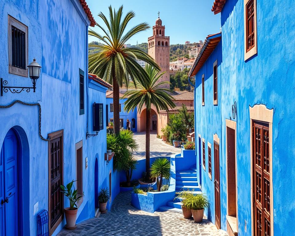 Chefchaouen blaue Stadt im Rif-Gebirge Marokko