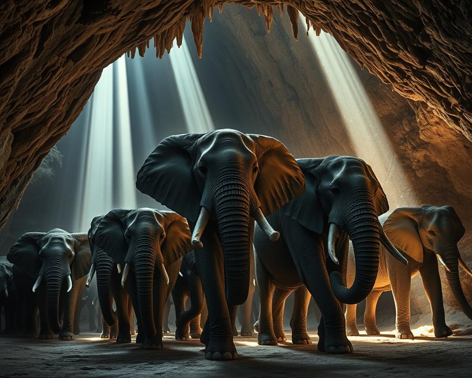 Die Salzelefanten der Kitum-Höhle in Kenia