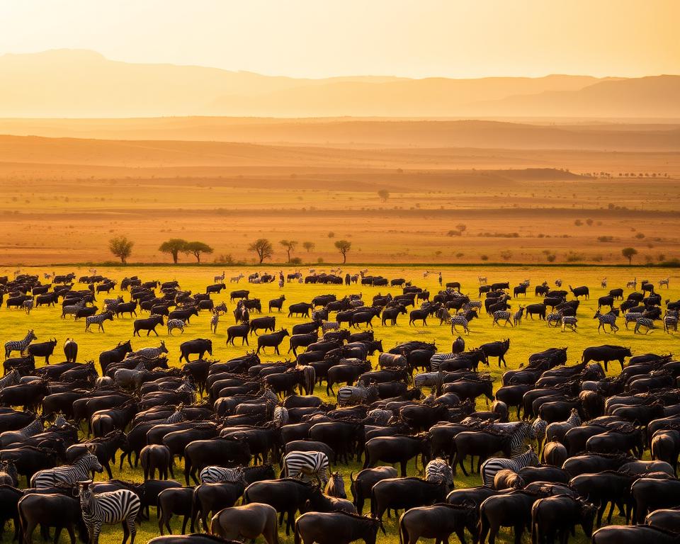 Gnus Serengeti Tierwanderung