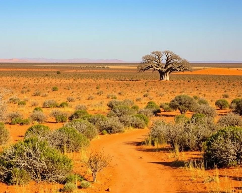 Kalahari Reisezeit Landschaft
