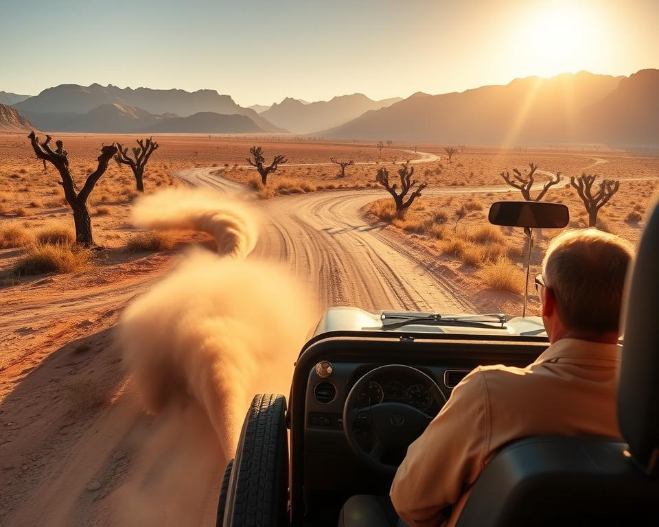 Mietwagen in Namibia Schotterpisten