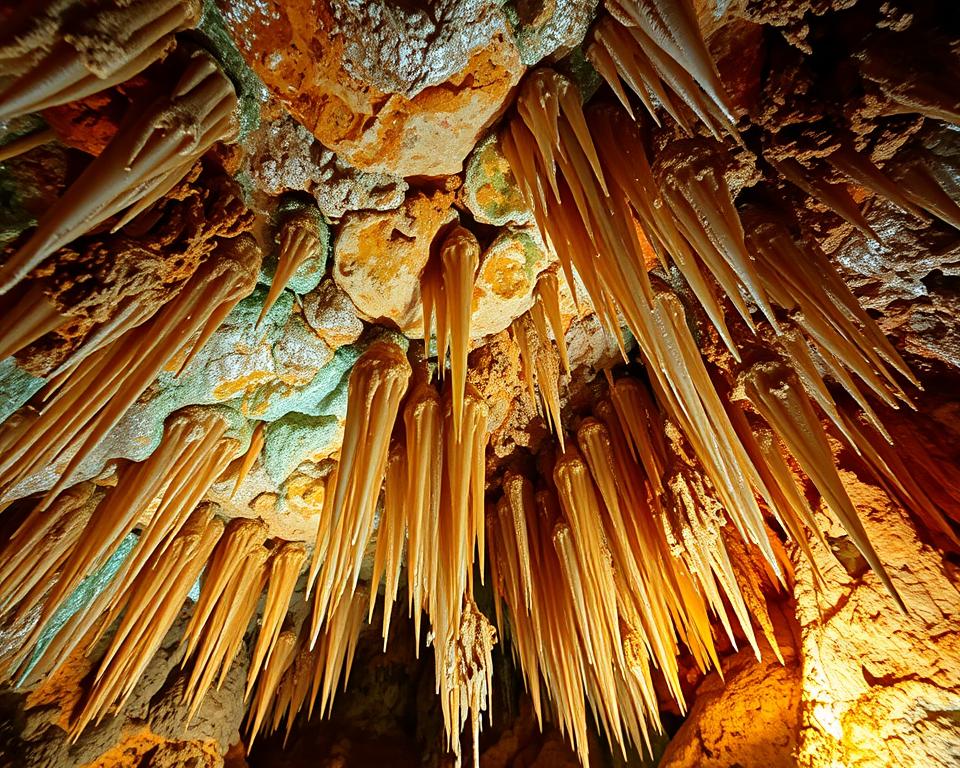 Mineralien der Kitum-Höhle