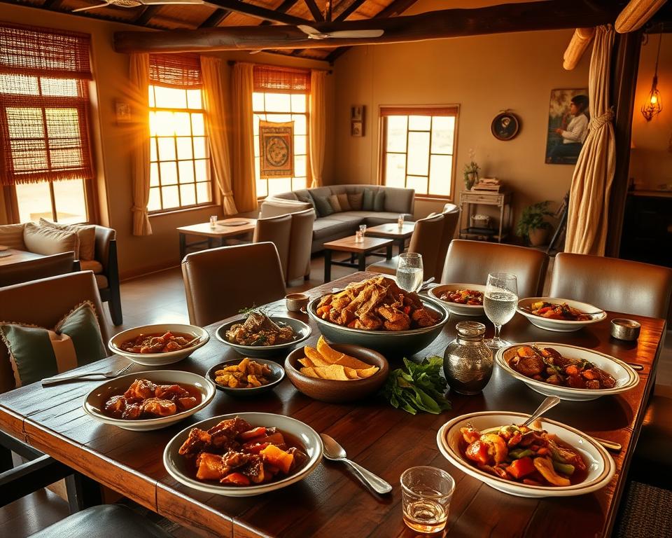 Namibische Küche im Lodge-Restaurant