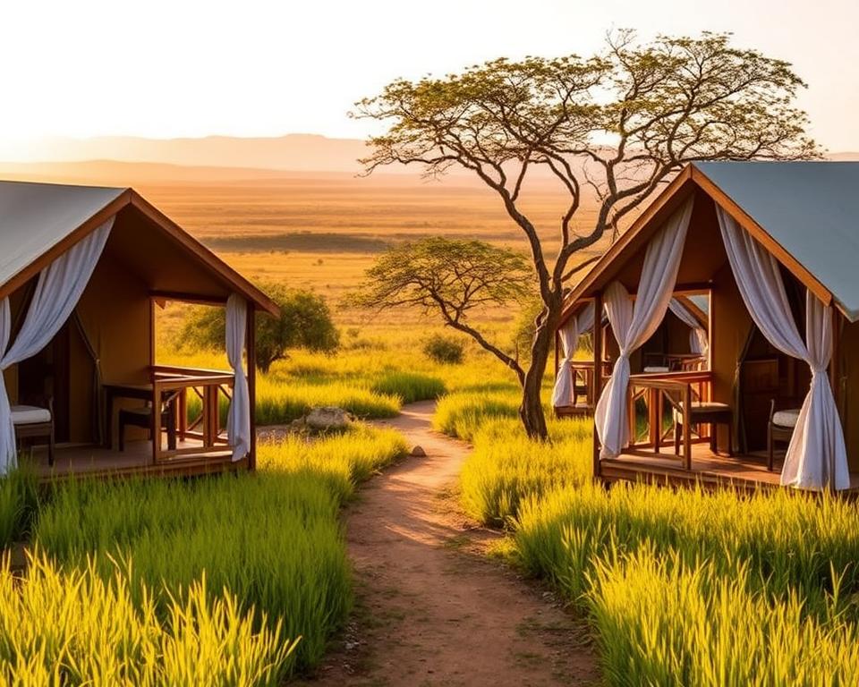 Safari-Zelte mit Savannenblick