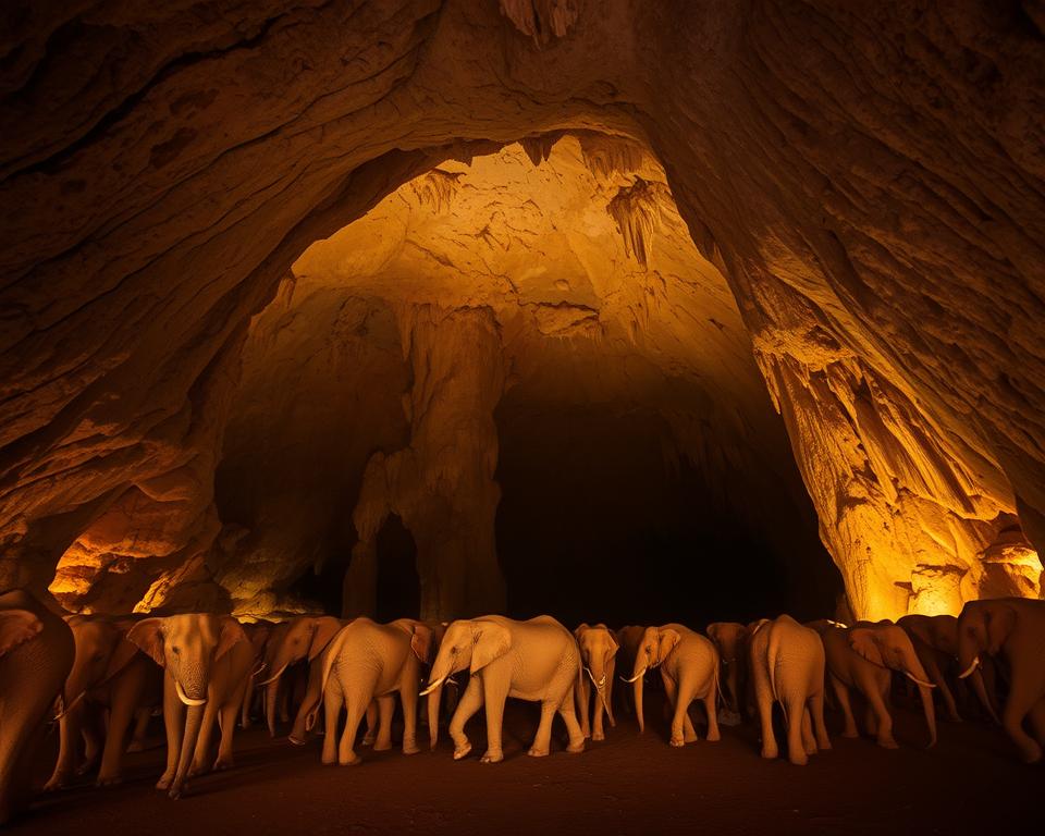 Salzelefanten in der Kitum-Höhle