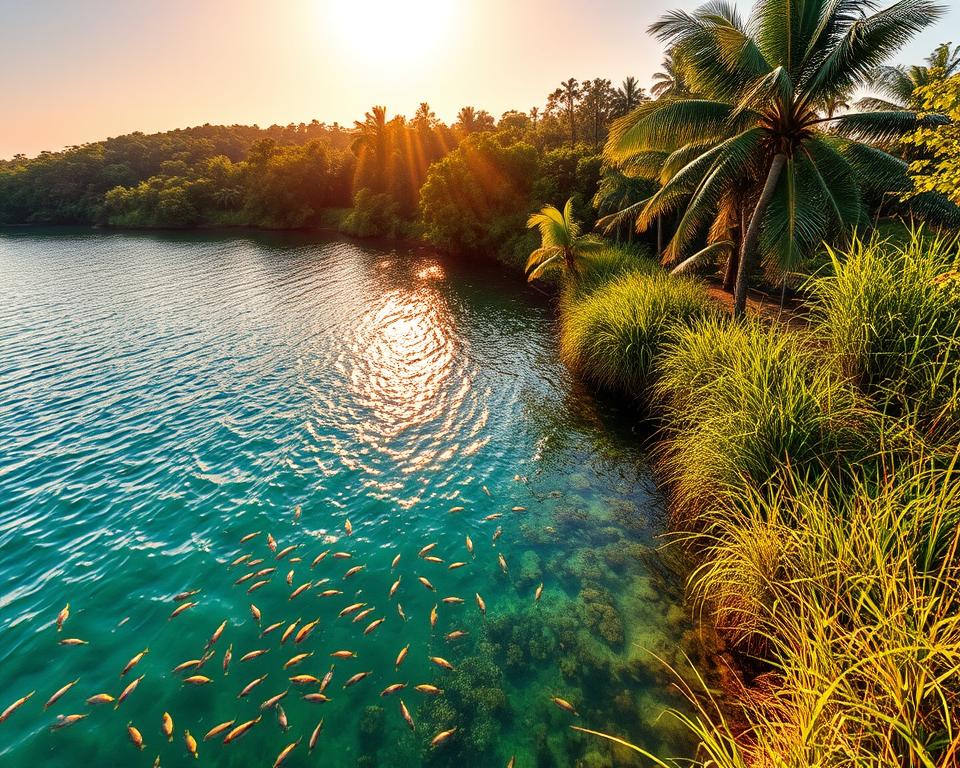 Tanganjikasee Fischvielfalt und Ufervegetation
