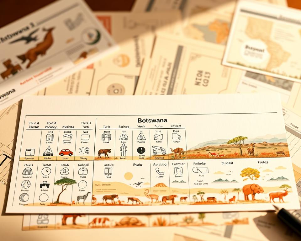 Visum Arten Botswana Übersicht