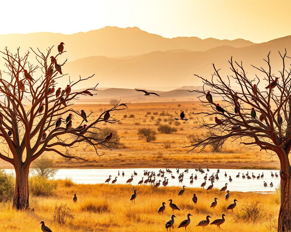 Vögel Namibia Landschaft