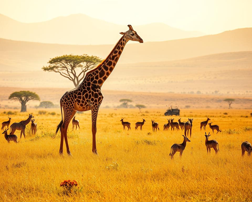 Giraffe in der Savanne