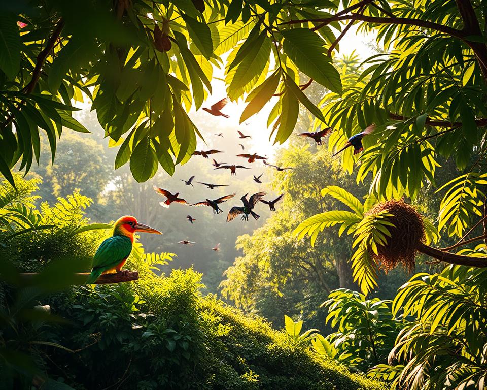 Liberia Vögel in ihrer natürlichen Umgebung