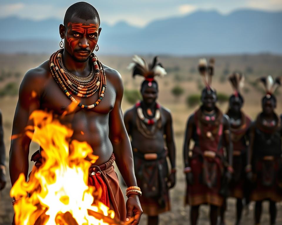 Massai-Krieger Initiationsritual