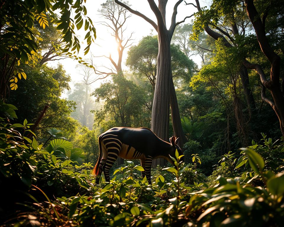 Okapi im Ituri-Regenwald