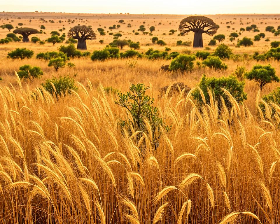Savannengräser in Afrika