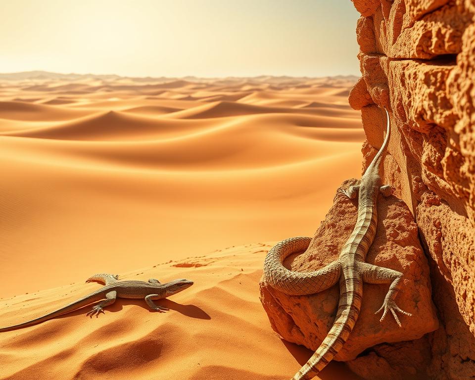 Wüstenreptilien in der Sahara