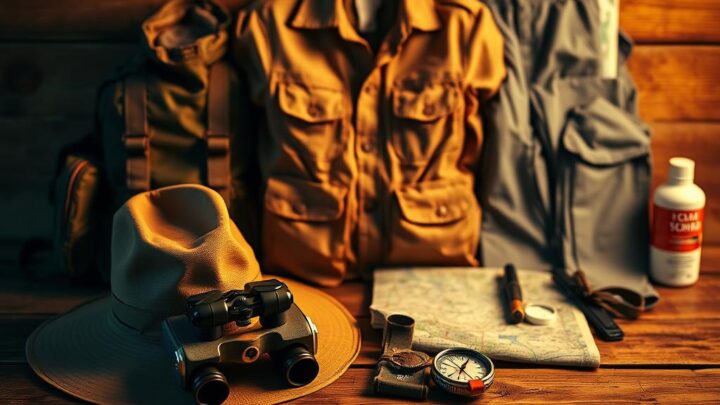 Safari-Kleidung Packliste