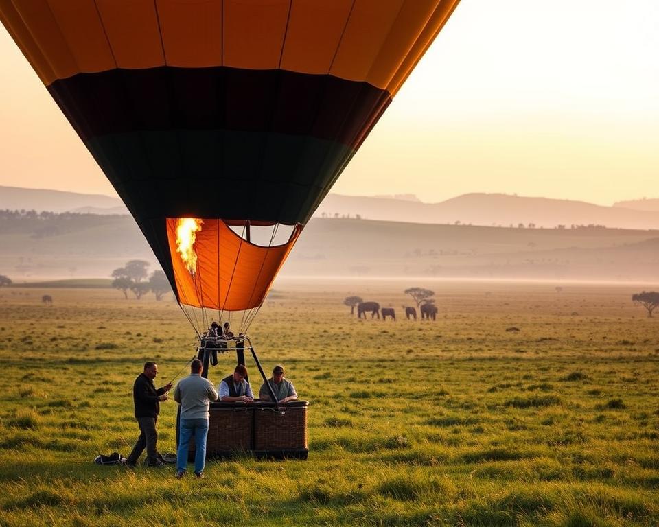 Ballon Safari Start Vorbereitung Ballon Safari Start Vorbereitung
