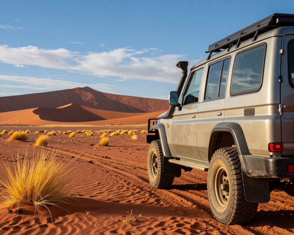 4x4 Fahrzeug in Namibischer Landschaft