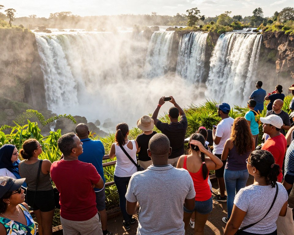 Besucherandrang Victoria Falls