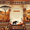 Einladungskarten im Afrika-Stil