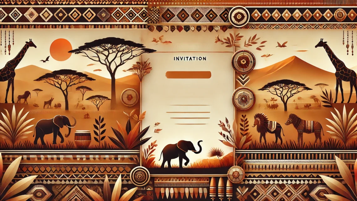Einladungskarten im Afrika-Stil