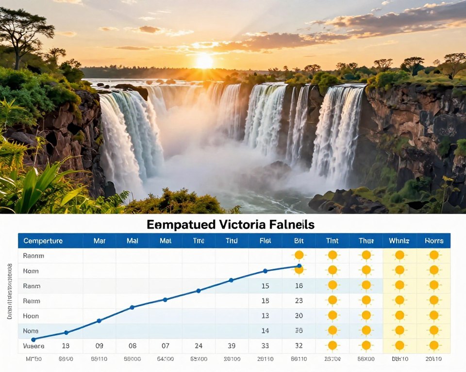 Klimatabelle Victoria Falls Temperaturen
