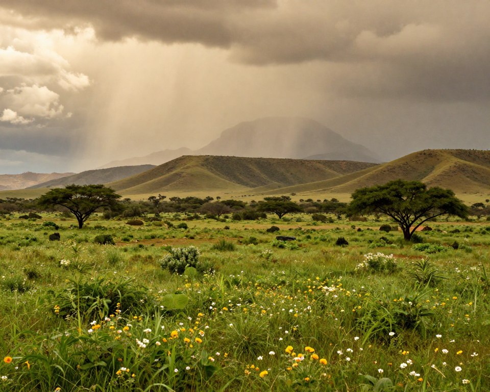 Namibia Klima während der Regenzeit