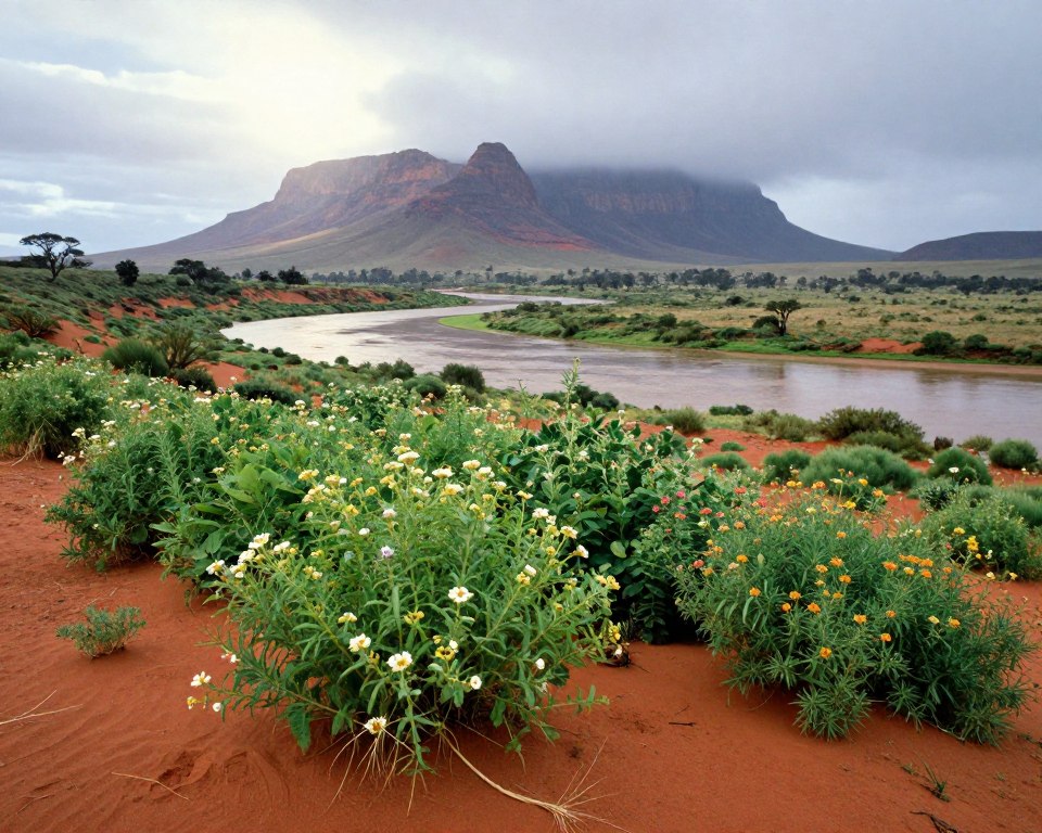Namibia Regenzeit Landschaft