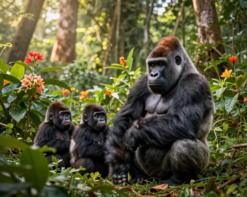 Primaten Afrika Gorillas