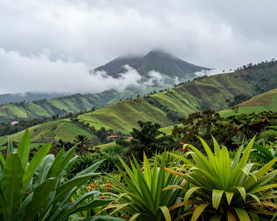 Regenzeit La Reunion Landschaft