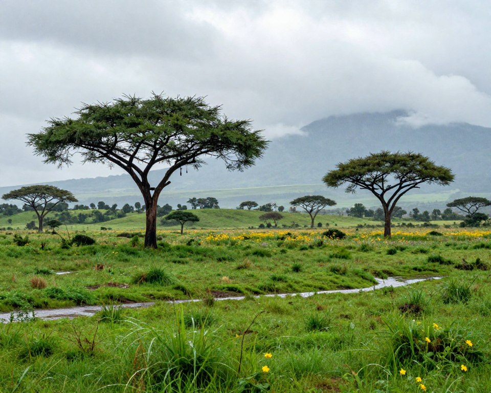 Regenzeit Tansania Landschaft