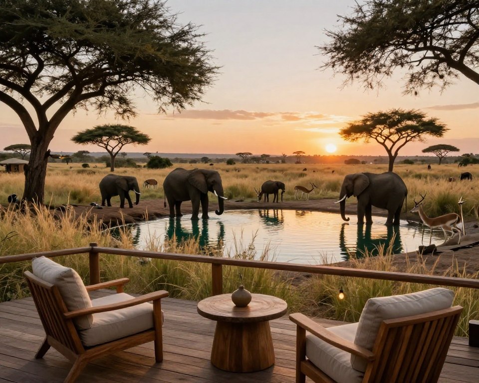 Safari Service Wasserloch Beobachtung