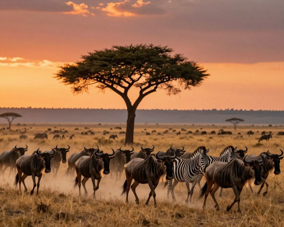 Safari in der Serengeti Tierwanderung