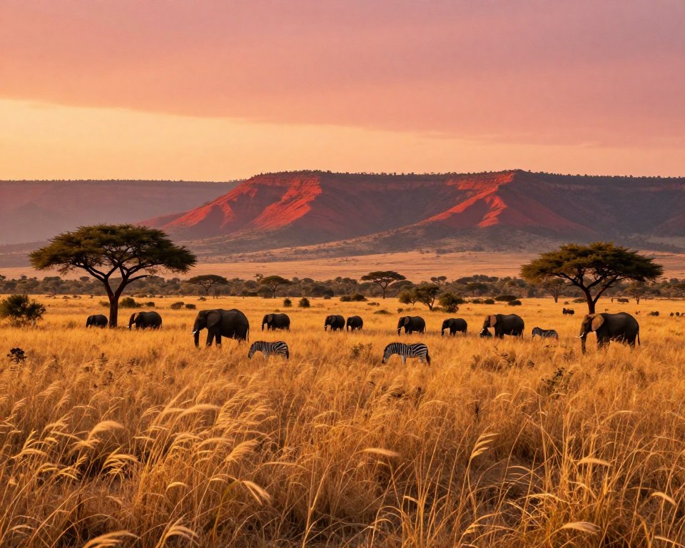 Tsavo East Landschaftspanorama Safari Reise
