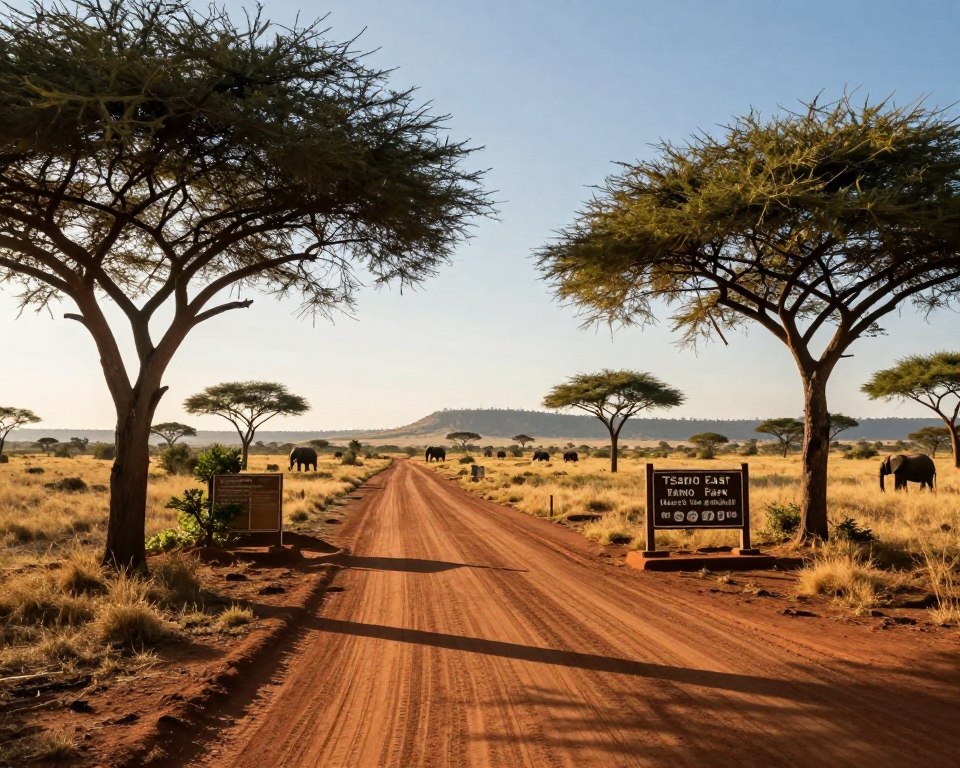 Tsavo East Nationalpark Zugang