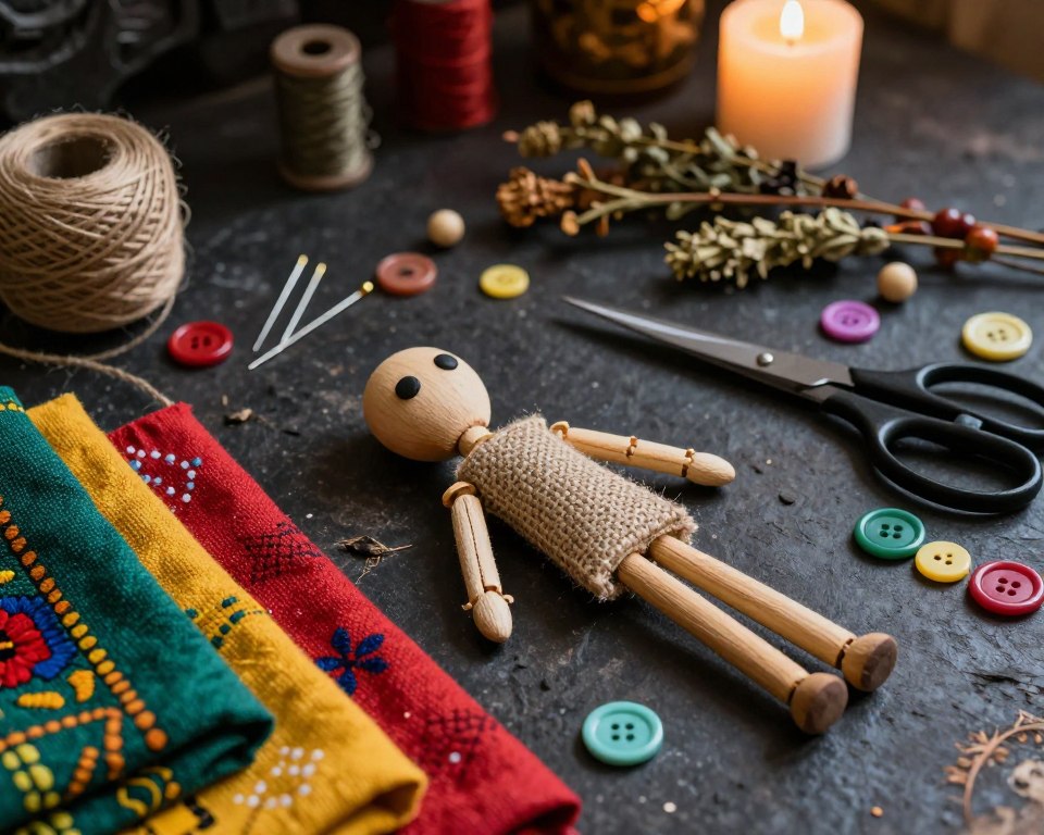 Voodoo Puppe Materialien