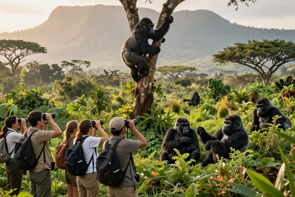gorilla trekking in ruanda