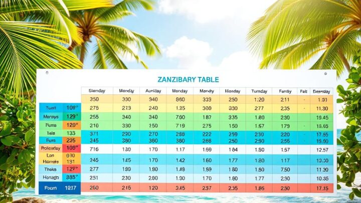 sansibar klimatabelle