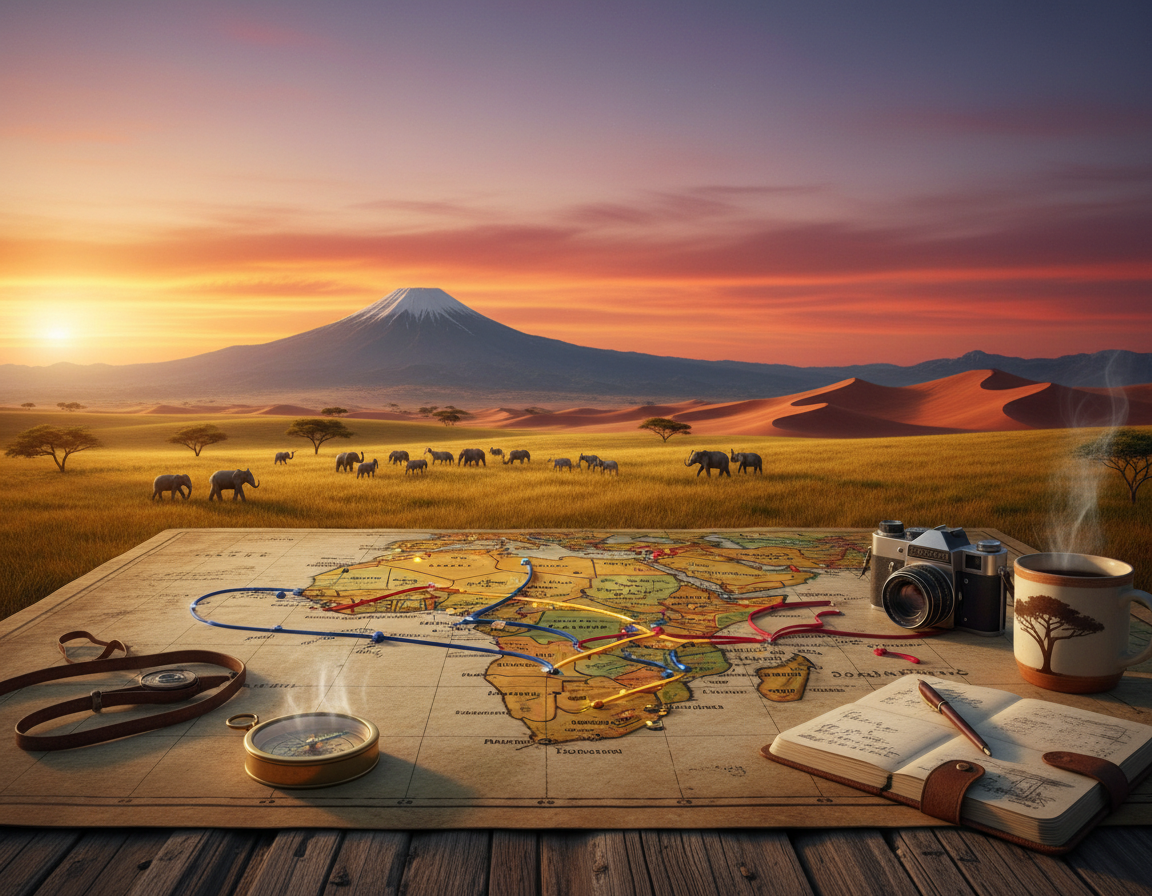 Reiseroute durch Afrika: Planung & Tipps